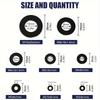 350pcs Black Nylon Flat Ring Sealing Gasket Type Kit, Loosening and Preventing Plastic Gasket, Suitable for Repairing Faucets and Water Hose Furniture