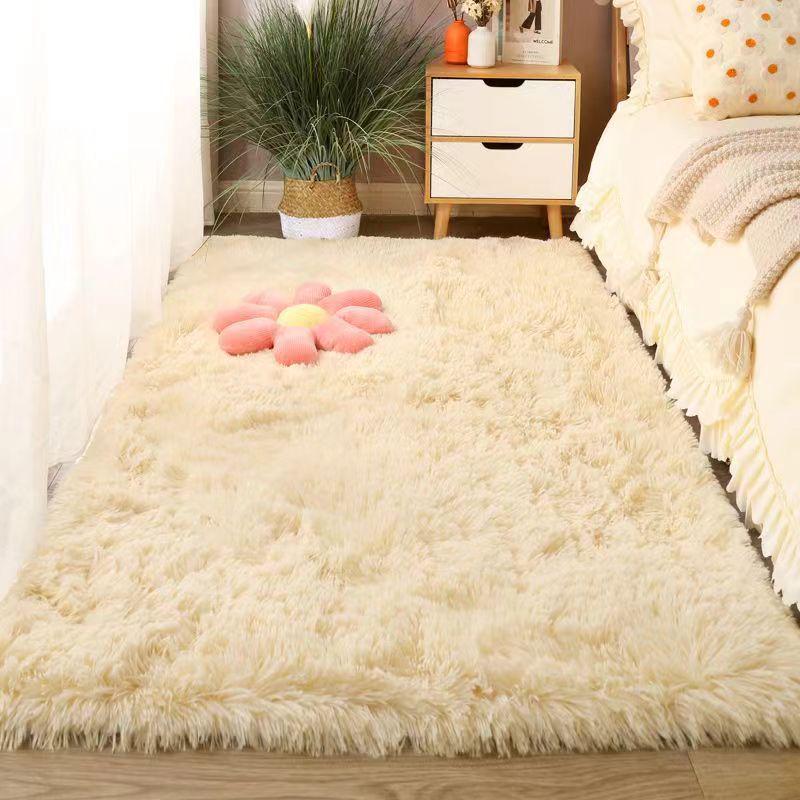 Long-Haired Plush Carpet for Bedroom, Soft Non-Slip Bay Window Mat, Living Room Floor Rug