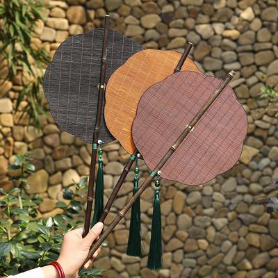Zizhu Bamboo Woven Fan Song Feng Replica Handmade Green Fan Summer Retro Group Fan Hanfu Folding Antique Banana Fan