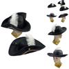 Pirate Hat Costume Accessory With White Feather For Halloween Party And Costume Events