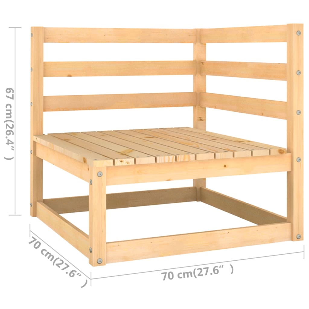 8 piece garden lounge set with cushions solid pine wood