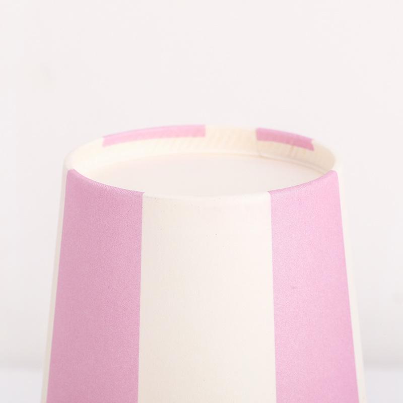 100 pezzi bicchieri di carta monouso blu rosa con posate in pizzo per feste quotidiane, 9 once, 250 ml