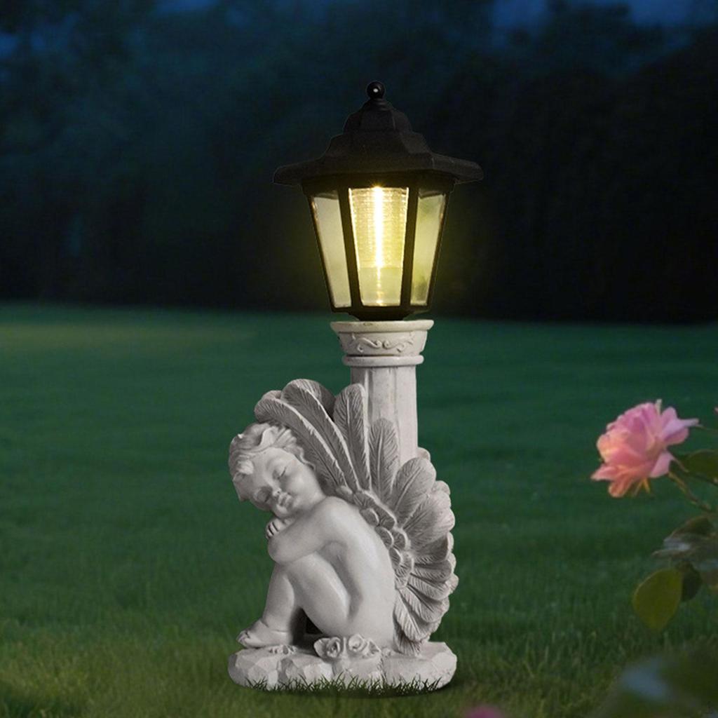 Engelfigur mit Solarlichtfunktion 5,3x5,1x14,2 Zoll Außendekoration für Geschenke