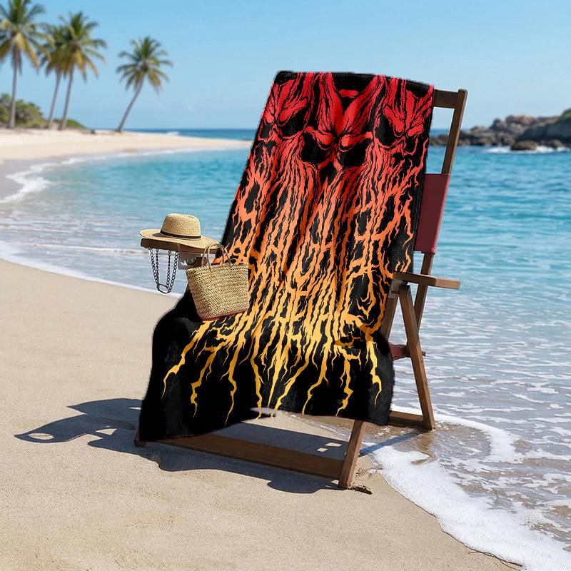 Slasher Prevail Black Metal Fashion Beach Towel: Ideal for Summer Adventures Soft, absorbent and quick drying suitable for swimming and bathing