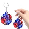Fancyfamily 4pcs  DIY Crystal Drip Glue Circular Hanging Silicone Mold Christmas Decoration Pendant Circular Keychain Mold