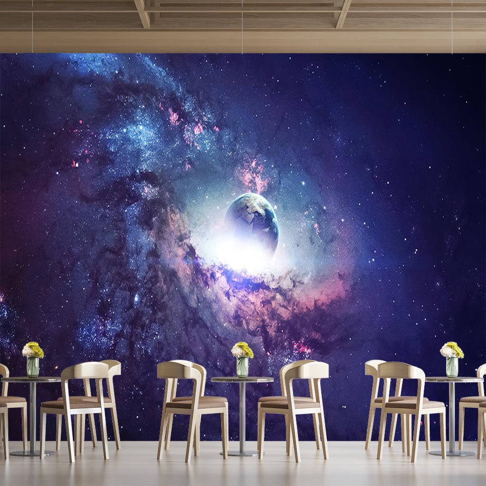 Universe Planet 3d Mural Starry Sky Wallpaper Outer Space Wall Mural For Kids Room Living Room Bedroom Wallpaper
