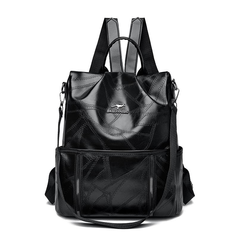 Korean Style Retro Women's Large Capacity Lightweight Backpack for Commuting and Students