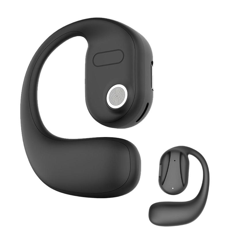 Single Left Ear Bluetooth-compatible Headset 5.2ows Open Bone Conduction Earphones Ear Hook Noise