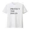 Camiseta Protect The Dolls Vintage Lavado Vintage Elegante Elástica Gráfica Suave Cómoda Transpirable Top Para Uso Diario