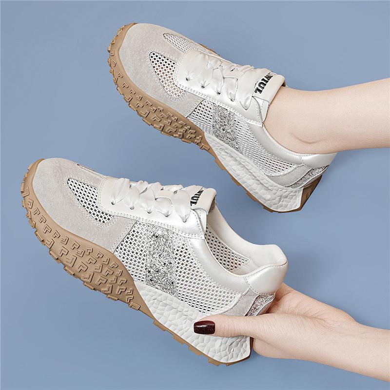 

Korean version of Dexun shoes women s new summer breathable and versatile Forrest Gump shoes platform sports and leisure shoes 40