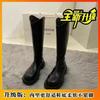 Daily travel versatile tall women's boots knight boots V-mouth rear zipper convenient to wear and take off boots comfortable and warm