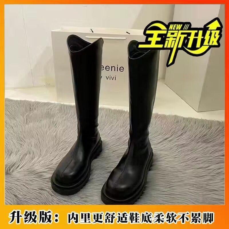 Daily travel versatile tall women's boots knight boots V-mouth rear zipper convenient to wear and take off boots comfortable and warm