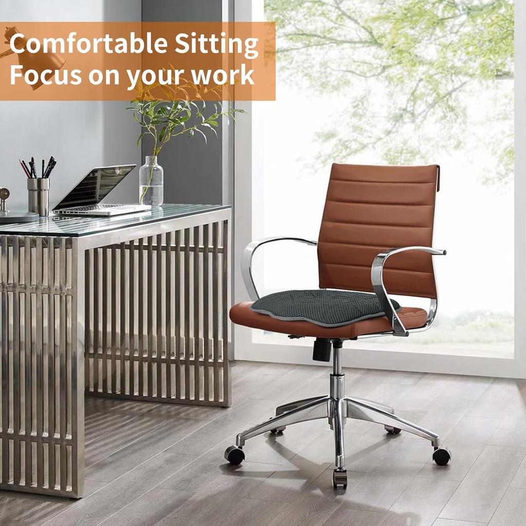 Car Seat Cushion For Driving,Slip-Resistant 3D Foam Mesh Office Chair Cushion To Relief Sciatica & Back Coccyx Tailbone Pain (1)