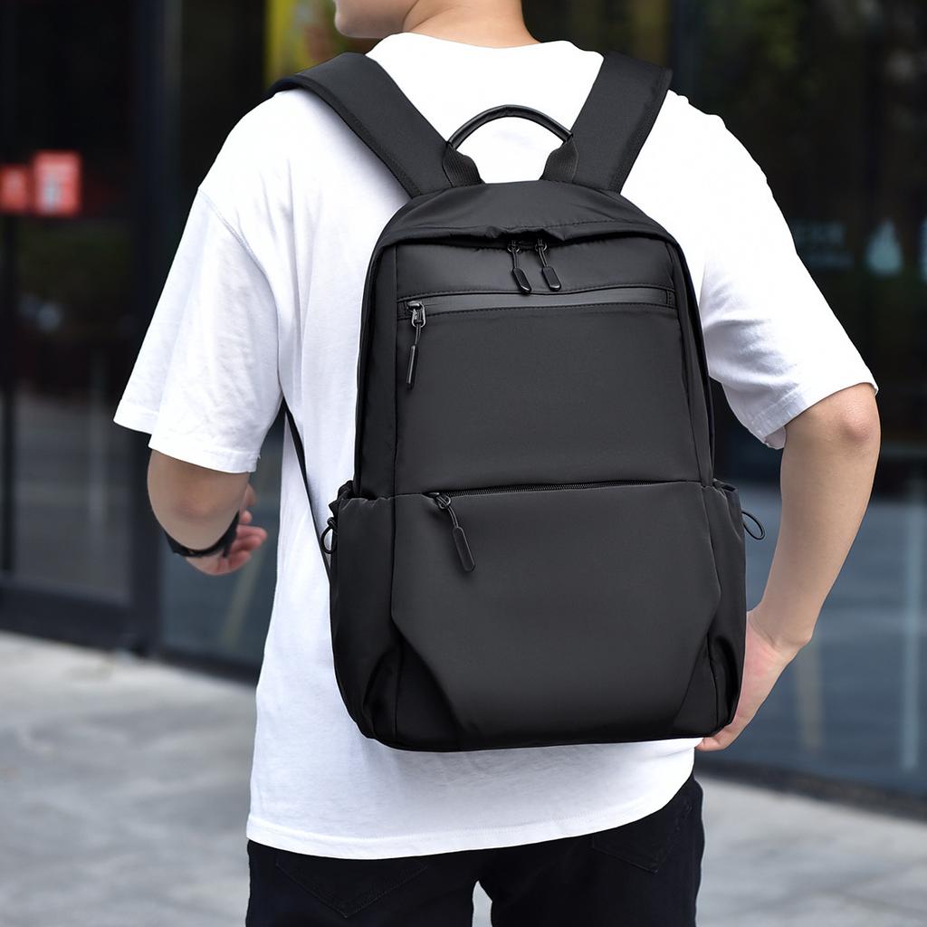 Lightweight Men's Backpack with Large Capacity for Middle and High School Students, Simple and Trendy Travel Computer Backpack