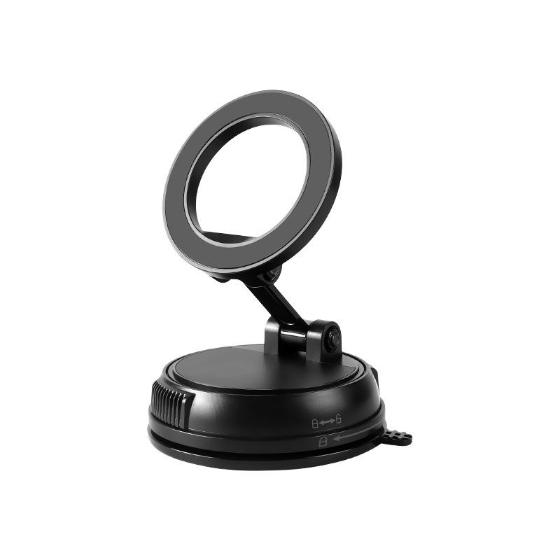 Alloy Plastic Car Phone Holder with Strong Magnetic and Vacuum Suction for In-Car Navigation