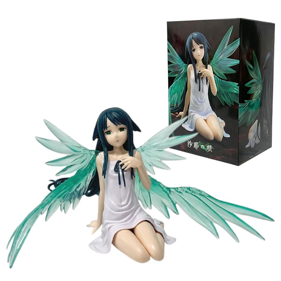 12cm Anime The Song of Saya Peripheral Saya no Uta Pure Love Girl Saya PVC Figure Kawaii Action Model Collection Toys Presents