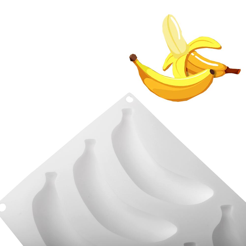 Formičky na pěnu ve tvaru ovoce Mango a banánové formičky na čokoládu, dezerty a pečení dortů