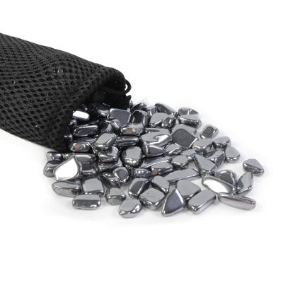Terahertz Healthy Hot Spring Stones" High-Purity 99.997% Terahertz Ore Sauna Stones, Polished Power Stones, Small Gravel Type, 300g, with Storage Bag