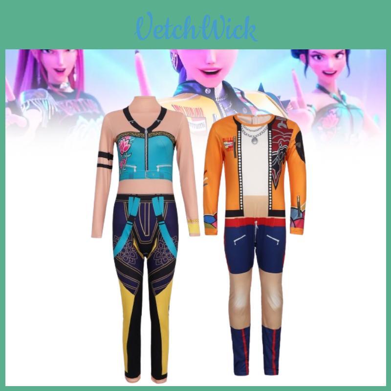 Kpop Demon Hunters Zoey Rumi Cosplay With Milk Silk Fabric For Game Anime Role Play
