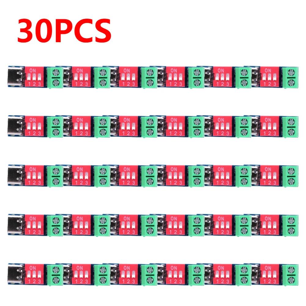 PD Fast Charging Test Board 5-20V Adjustable PD Trigger Board Module USB Type-C 100W Voltage Connetor Power Supply Accessories