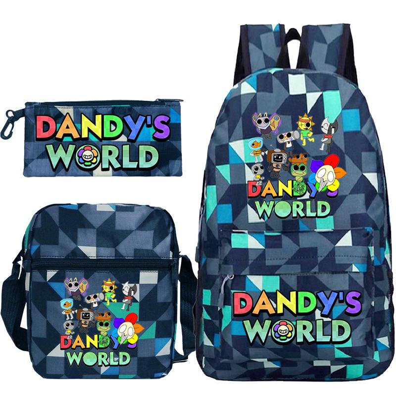 Game Dandy's World Peripheral Printed Backpack Elementary and Secondary School Bag Combination Set