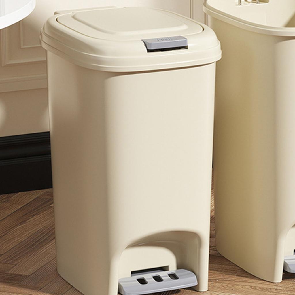 Pattumiera a pedale di grande capacità, versatile, con design del coperchio elegante, per cucine, soggiorni, bagni