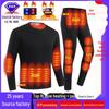 Unisex Heated Underwear: 30-Zone Thermal Suit for Cold Protection, Constant Temperature, Thickened Design, Large Size
