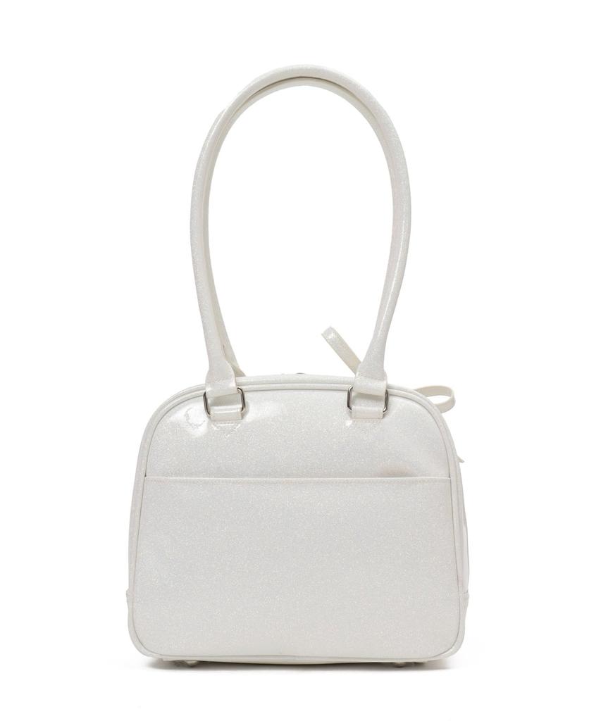 WEGO Sparkly Twinkle Plush Ita Boston Bag, Ita Bag, Girly, Women's, Size F, White