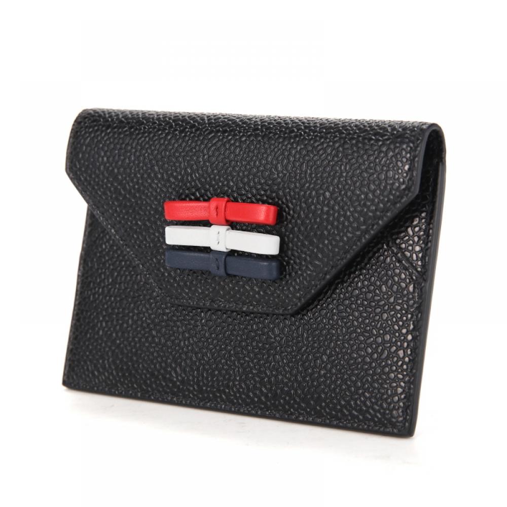 Tom Brown Faw105a 00198 001 Three Bow Pebble Grain Three Line Tab Envelope Card Holder