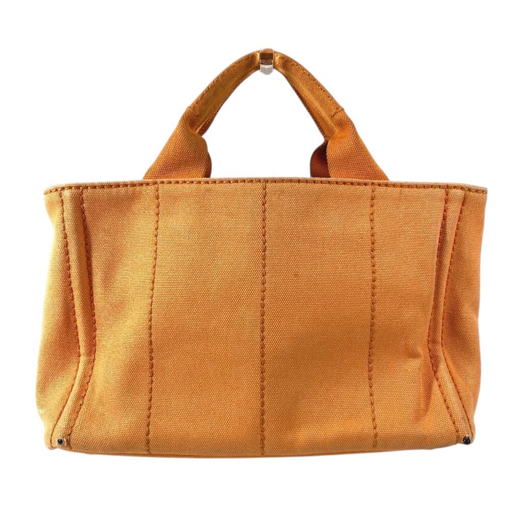 PRADA Canapa logo Handbag, Satchel bag, Tote bag Hand Bag Canvas Orange