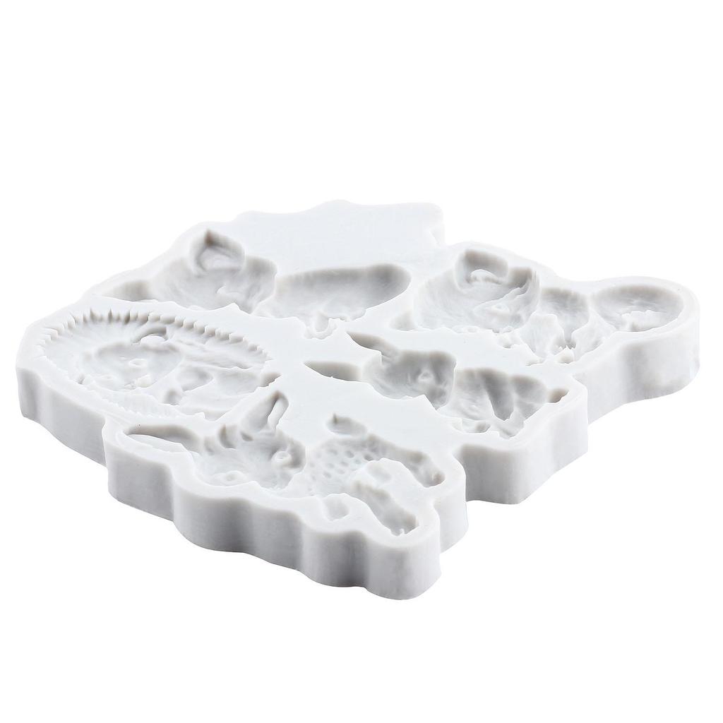 Animal Themed Silicone Molds Fox Squirrel Rabbit Sika Deer Fondant Mold Cake Decorating Tools Cupcake Topper Candy Chocolate Gumpaste Mold