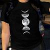 Gradient Moon Fashion Harajuku Style Pure Cotton Printed Women's Round Neck Short Sleeved T-shirt