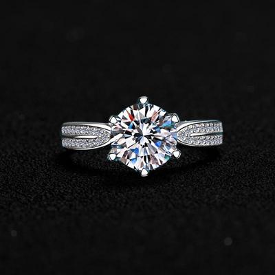 Starlight Queen 1-Karat-Ehering mit Moissanit-Imitation für Damen