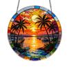 Acrylic Puzzle Suncatcher 83 Pieces 2D Round Shape Decorative Hanging Window Ornament Suitable for Indoor Outdoor Use