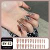 Stylish Medium-Length Diamond Gilded Wearable Fake Nails