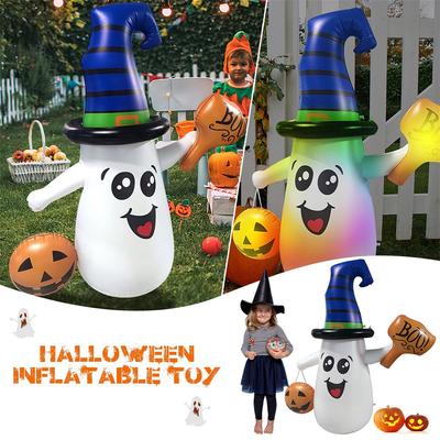 Halloween Inflatable Ghost With Remote Control RGB LED Lights Outdoor Kids Toys Halloween Decoration