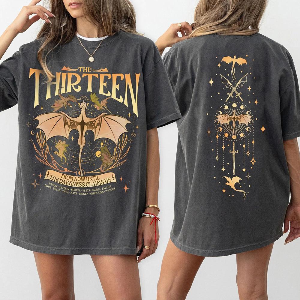 Women Retro Dark Academic The Thirteen Throne Of Glass Shirt The Darkness Claims Sjm Merch Unisex Tee Fantasy Apparel Y2K Top