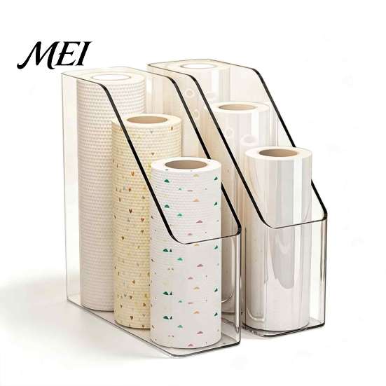 Hair Accessory Storage Case Kitchen Cling Film Organizer, Space Saving Durable Box, Large Horizontal Desk Organizer Capacity Vertical Bin, for