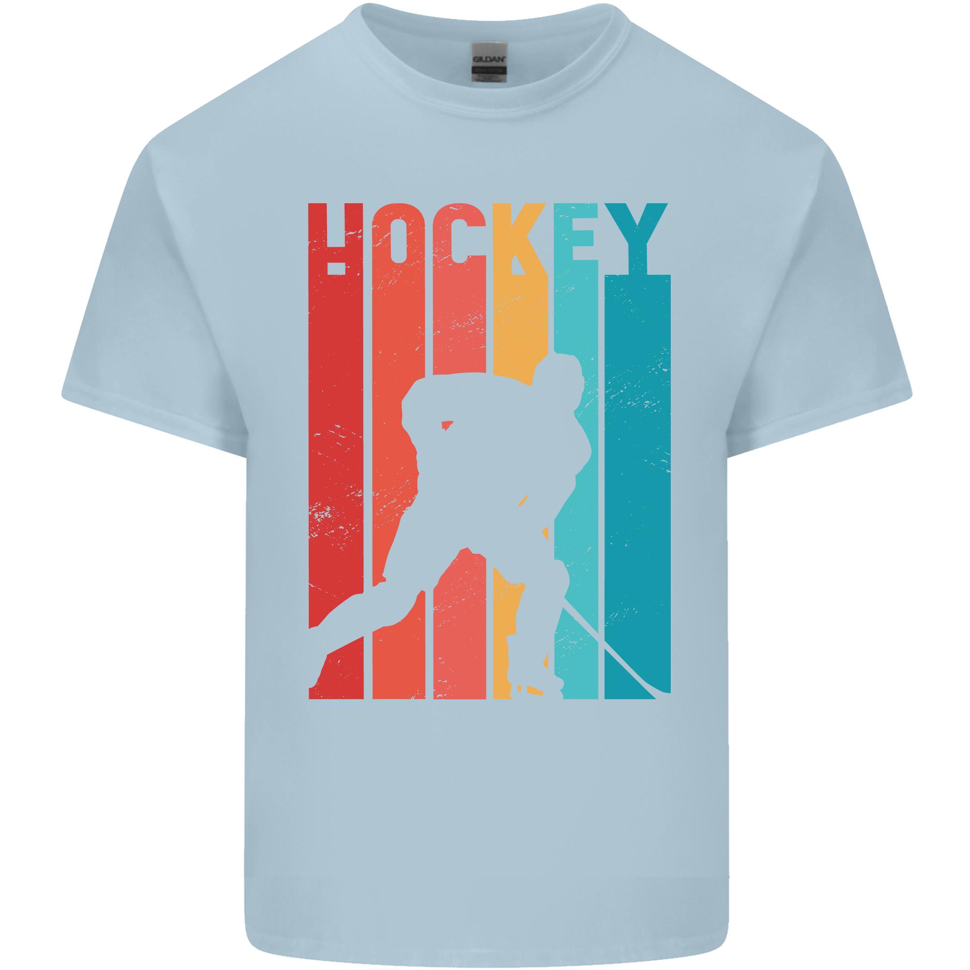 A Retro Ice Hockey Player Unisexs Light Cotton TShirt S
