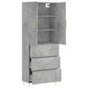 Highboard Concrete Grey 69.5 x 34 x 180 cm Particleboard
