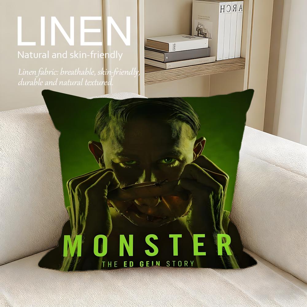Monster The Ed Gein Story Pagalvės užvalkalas Pagalvės užvalkalų rinkinys Vnt x x Kvėpuojantis skalbiamas sofos pagalvės užvalkalas
