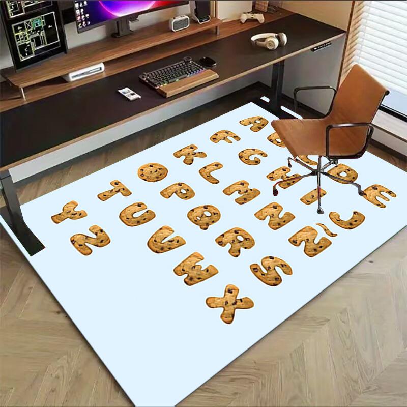 1PC cookie alphabet Anti-slip carpet, suitable for Office, bedroomand playrooms. It can also be used as a sofa footrest cover-W41