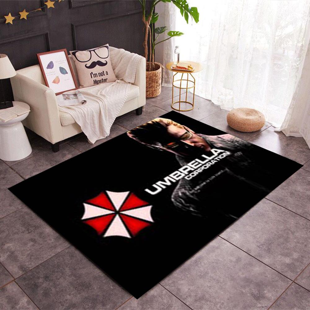 Tappeti Antiscivolo a Tema Logo Umbrella Corporation - Decorazioni per la Casa in Poliestere, Adatti per Camere da Letto, Soggiorni, Ingressi, Studi e Decorazioni