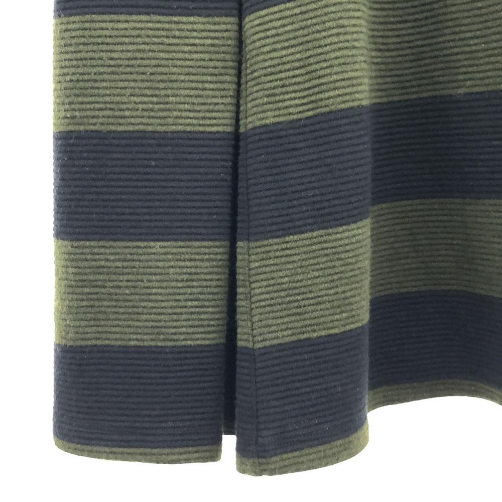 MAX&CO Border 7 Minutes Sleeve Knit One Piece M Black X Khaki Women Used