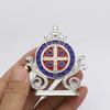 St. Benediktuskreuz Bastelornament Emaille Metall Heiliger Benedikt Statue Auto Heim Büro Tischdekoration Religiöser Segensdekor