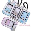 1Pcs Cute Camera Shaped Acrylic Photocard Holder With Coil Lanyard Clear Window Anti Drop Design For Kpop Fans Collecting Idol