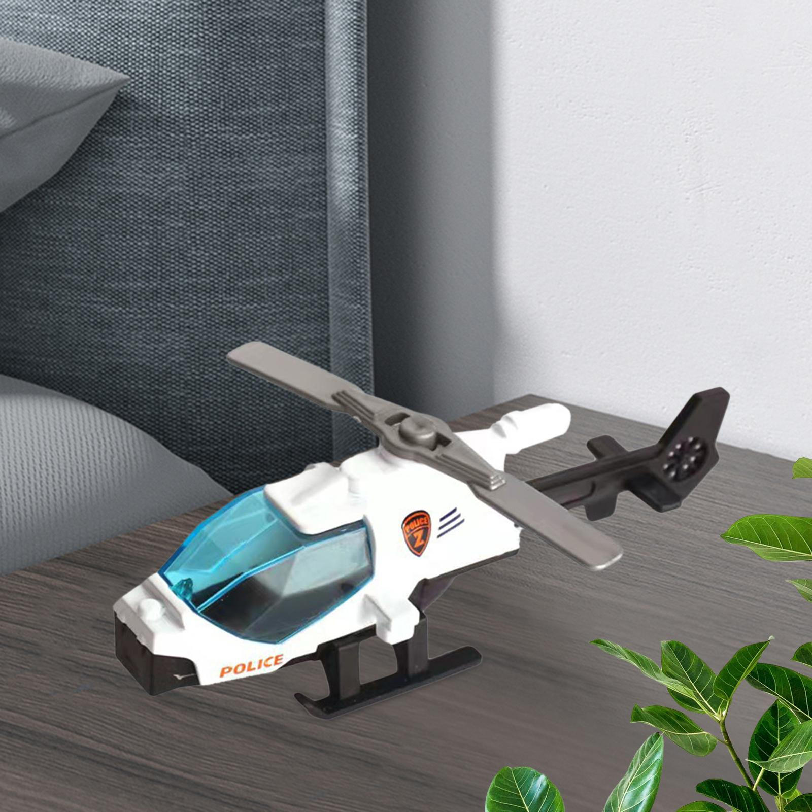 

Литой под давлением сплав вертолет самолет Коллекционная детская вечеринка подарок настольный дисплей игрушка маленькая белый