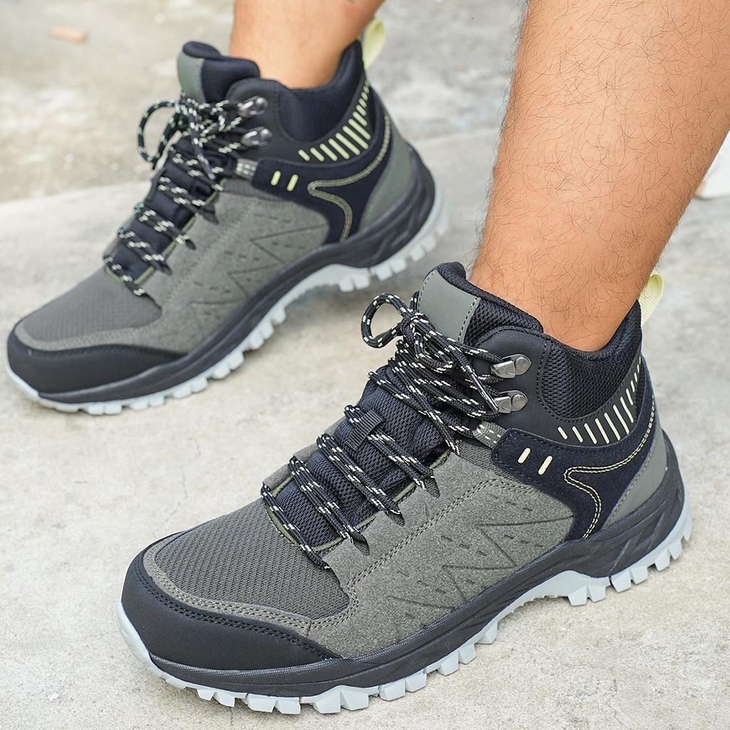 Wanderschuhe mittelhohe Schuhe abriebfest Ganzjahres-geruchsfreie Fußschuhe lässig atmungsaktiv Outdoor-Wanderschuhe