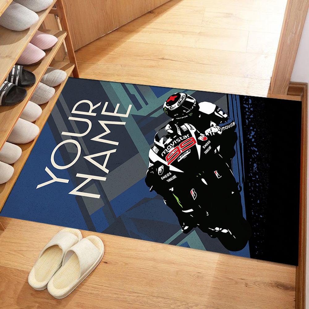 Jorge Lorenzo Customizable Name Area Rug Suitable For Hallway Dormitory Entryway Living Rooms Antislip Rug Anime Office Decor Best For Christmas