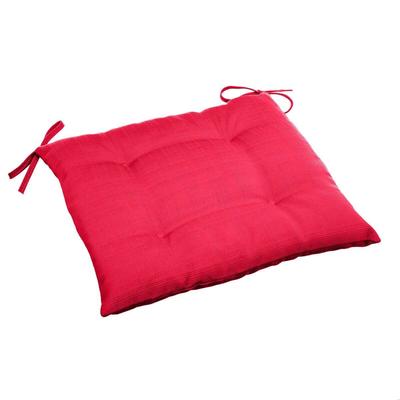 QUILTED CHAIR CUSHION Garden/terrace 40x40cm Red